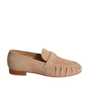 Mocassino in suede beige