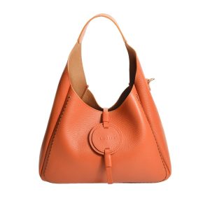 Borsa a spalla in pelle gialla