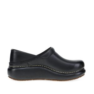 Zoccolo con platform in pelle nera