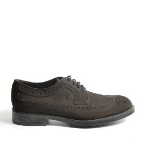 Derby legato in suede testa di moro