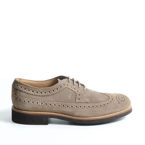 Derby legato in suede taupe