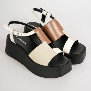 SANDALI CON PLATEAU RETTANGOLI