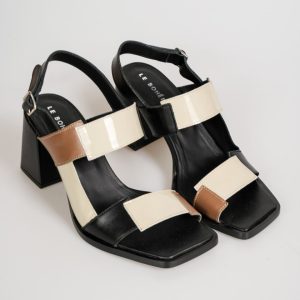 SANDALO CON TACCO RETTANGOLI