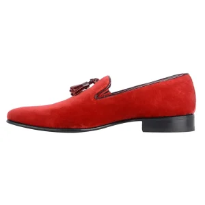 Slippers Uomo Velluto Rosso Cardinal – art. 717